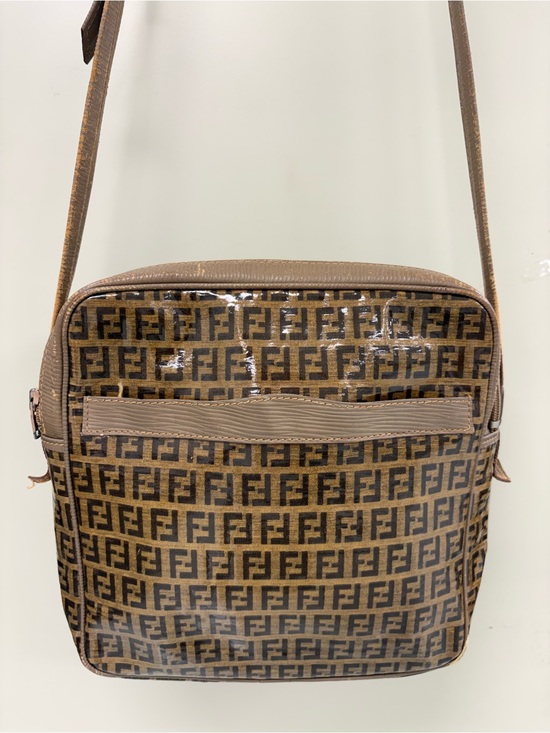 Fendi Handbags - Authentic Vintage FENDI Zucca Double Zip Crossbody Messenger Bag *READ*
